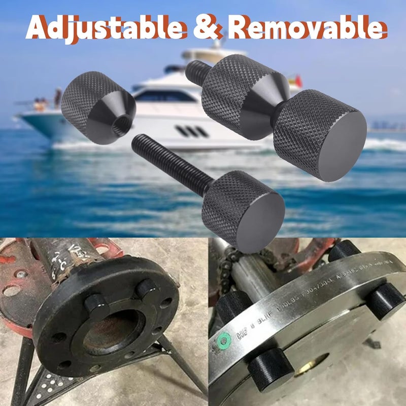 CNRAQR 4 Pcs Aluminium Flange Two Hole Alignment Pins - 1-1/8" and 1-5/8" Detachable Double Hole Pins Black - Image 4